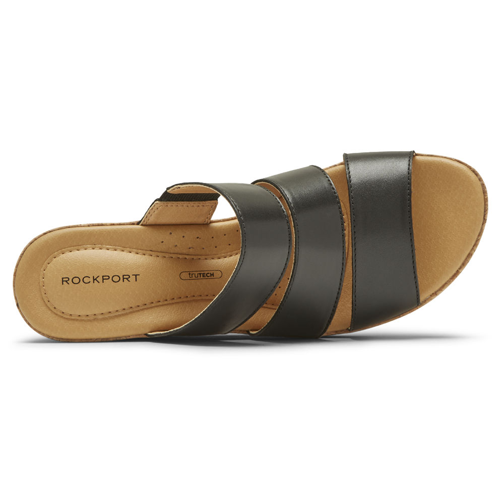 Sandalias Rockport Mujer Mexico - Lyla Banded Negros - SJXKE8497